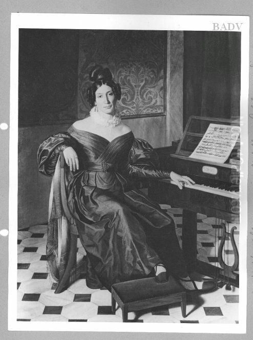 Bildnis Frau Rossini (Isabella Colbran) Oil Painting by Ferdinand Georg Waldmuller