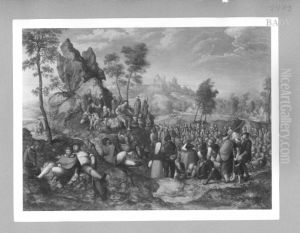 St. John Baptist Preaching in a landscape