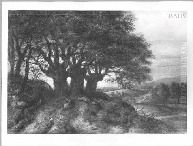 Trees in the evening Oil Painting by Jan Andrea Lievens