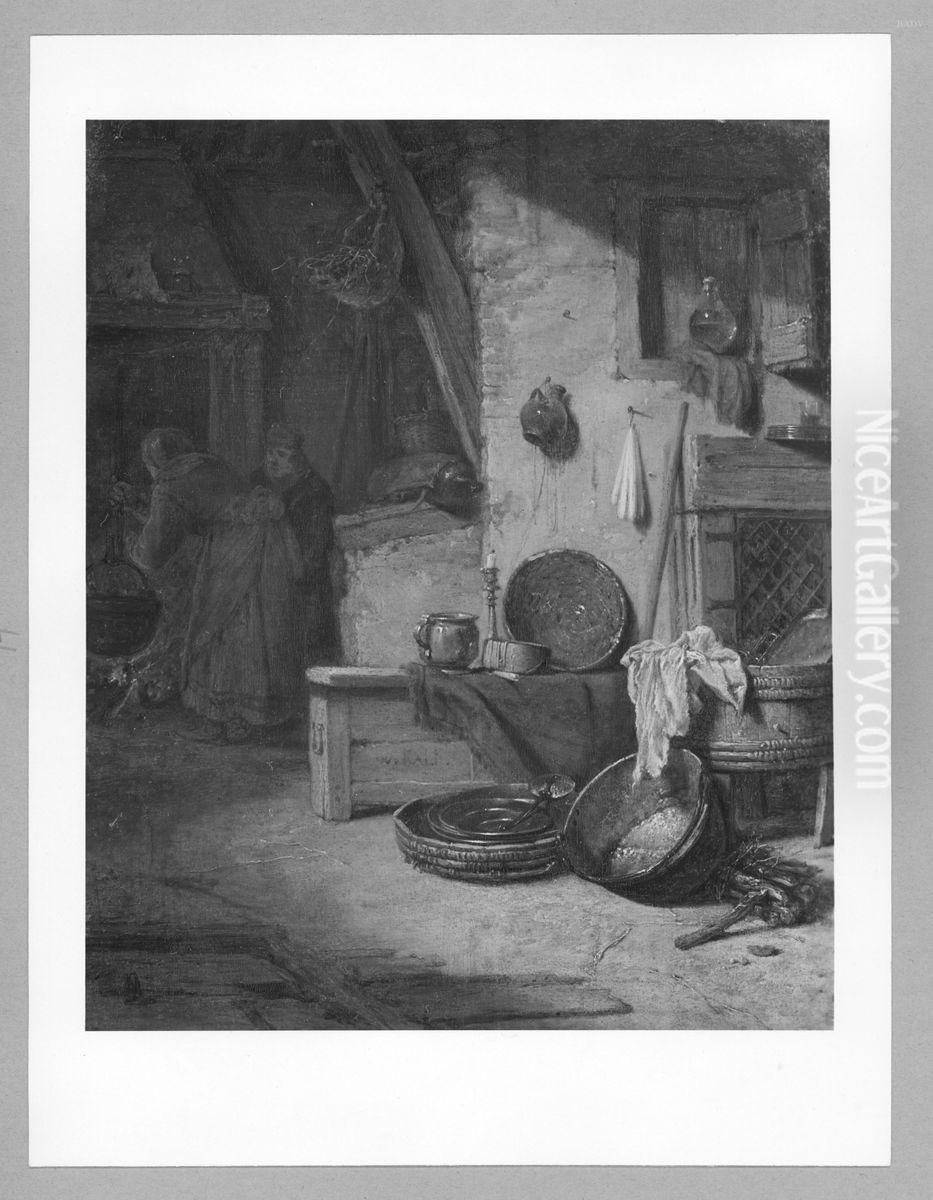 kitchen - piece Oil Painting by Willem Kalf