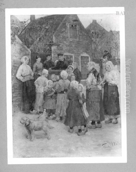 Der Leierkastenmann von Zandvoort Oil Painting by Fritz von Uhde