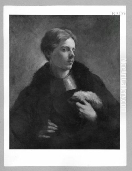 Selbstbildnis Oil Painting by Wilhelm Heinrich Trutbner