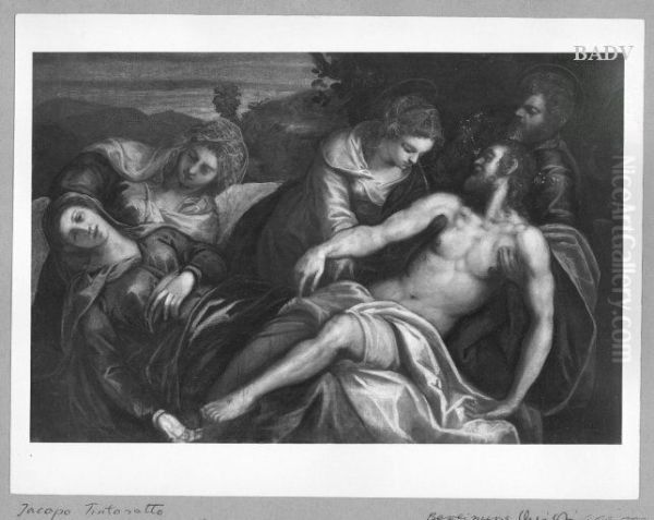 Grablegung Christi (Beweinung Christi) Oil Painting by Jacopo Tintoretto