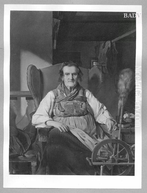 old peasant woman sitting at her spinning wheel Oil Painting by Franz Eybl old peasant woman sitting at her spinning wheel Oil Painting by Franz Eybl