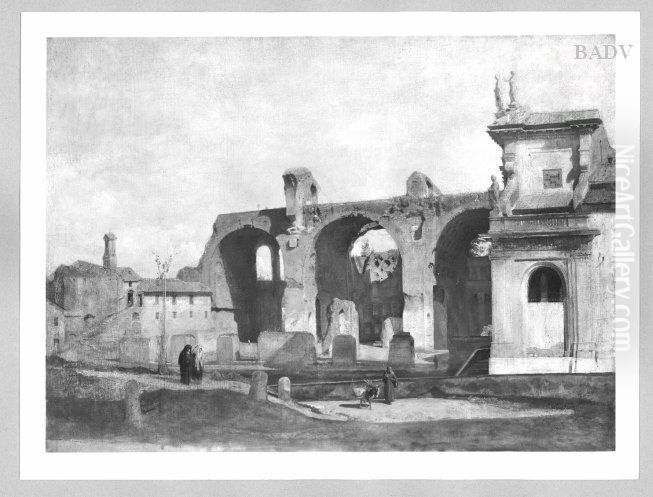 The Constantine - Basilica in Rome Oil Painting by Theodor Christoph Schuz