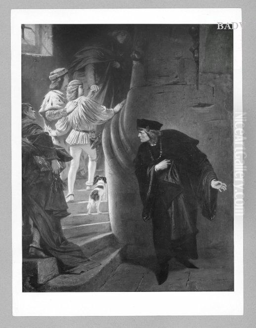 Die Gefangensetzung des Prinzen Eduard von York Oil Painting by Karl von Piloty