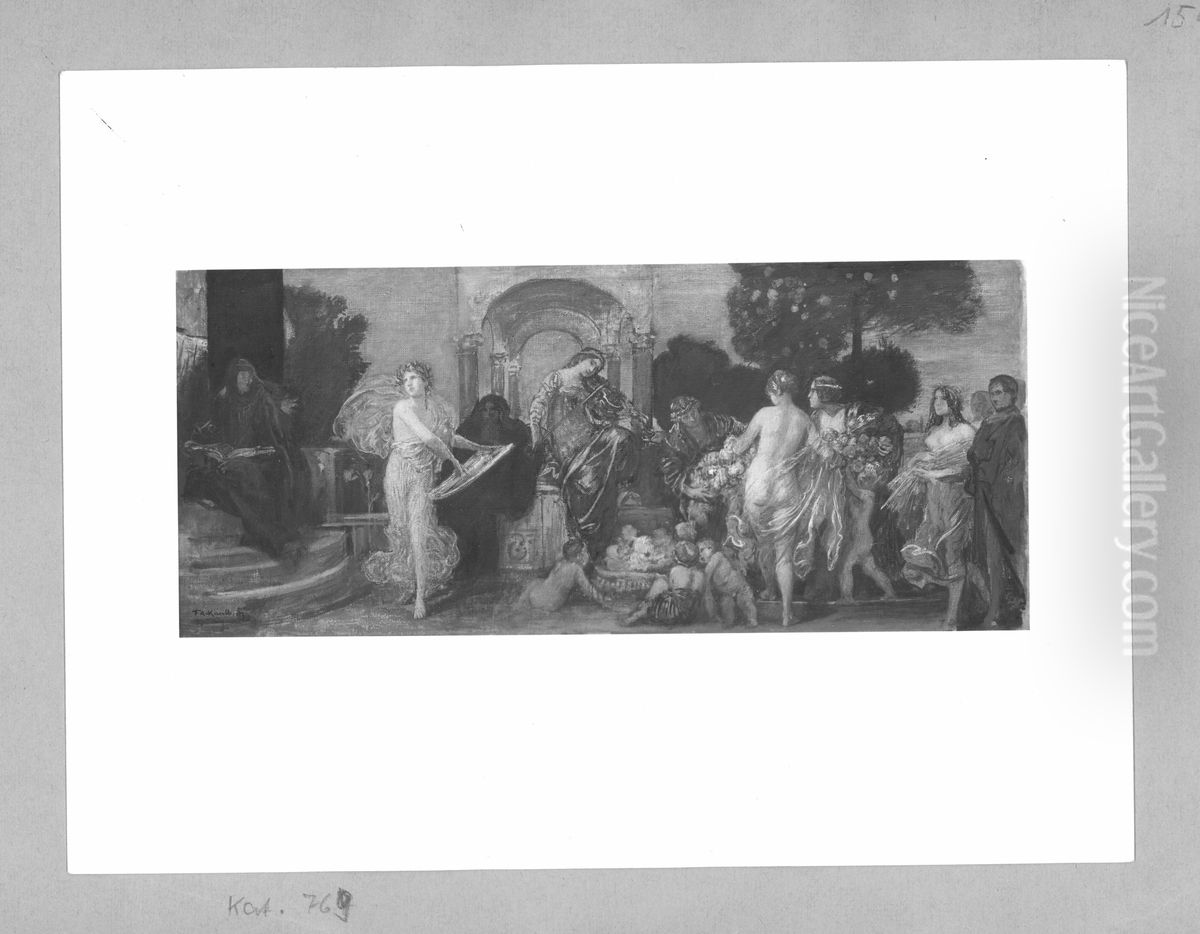 Allegorie: Die Verherrlichung der Musik Oil Painting by Friedrich August von Kaulbach