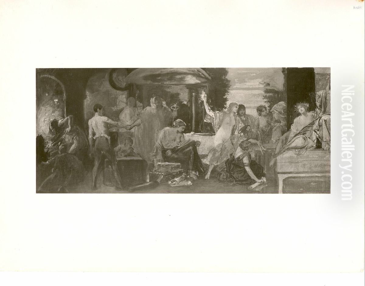 the-glonfication of the art Oil Painting by Friedrich August von Kaulbach