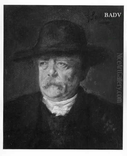 Bismarck mit Schlapphut Oil Painting by Lenbach Franz Von