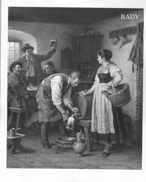 In der Schenke Oil Painting by Rudolf Epp