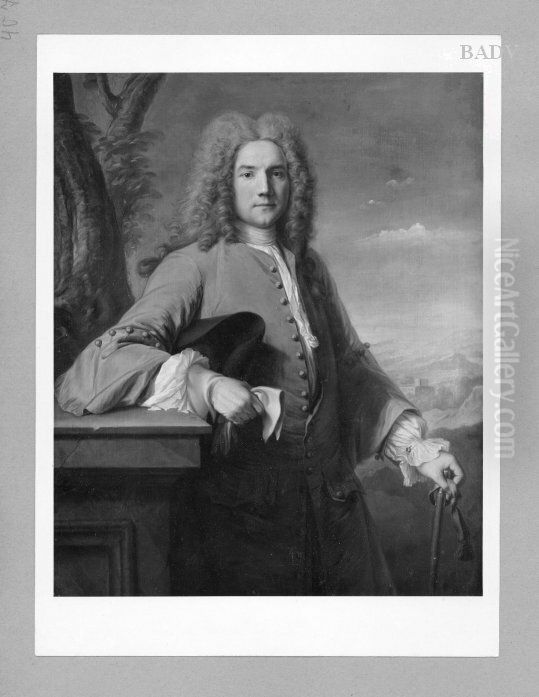 Portrat des Marquis de Villeneuve Oil Painting by Jean-Marc Nattier