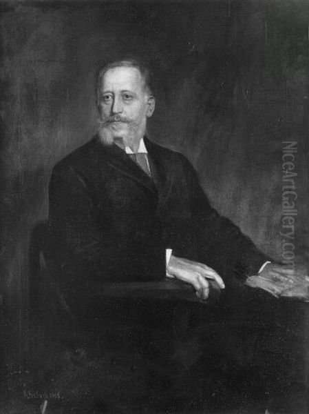 Portrait of an aged gentleman Oil Painting by Lenbach Franz Von