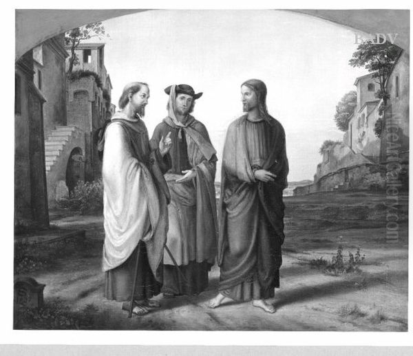 Der Gang nach Emmaus Oil Painting by Ferdinand Olivier