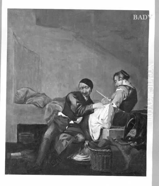 Couple in interior Oil Painting by Cornelis Pietersz Bega