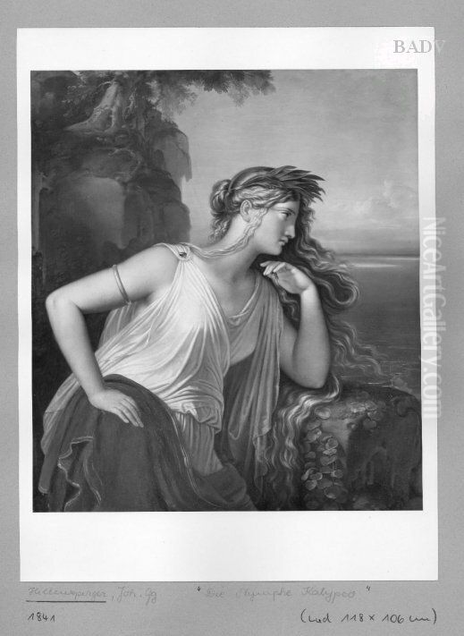 Die Nymphe Calypso Oil Painting by Johann Georg Hiltensperger
