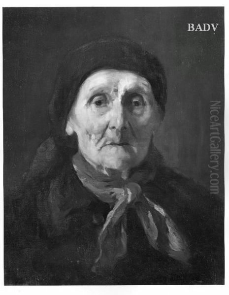 Old woman, half-length Oil Painting by Wilhelm Leibl Old woman, half-length Oil Painting by Wilhelm Leibl
