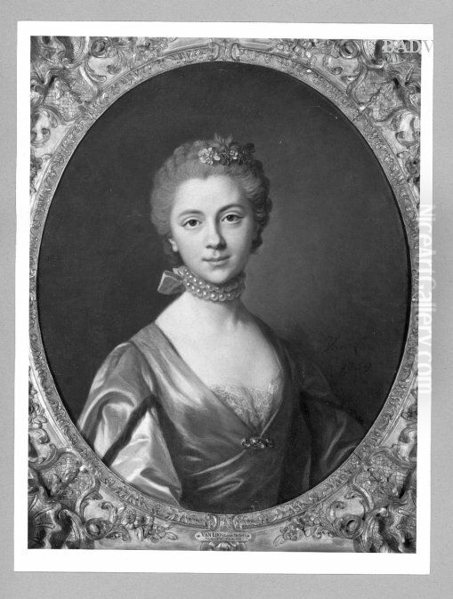 Damenportrat Oil Painting by Louis-Michel Van Loo
