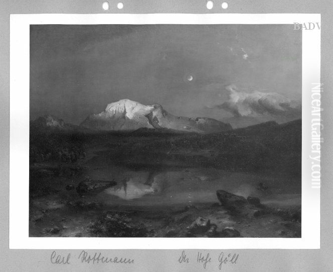 Der hohe Goll mit Hintersee Oil Painting by Carl Rottmann