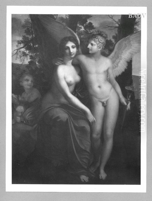 Amor und Psyche Oil Painting by Pierre-Paul Prud'hon