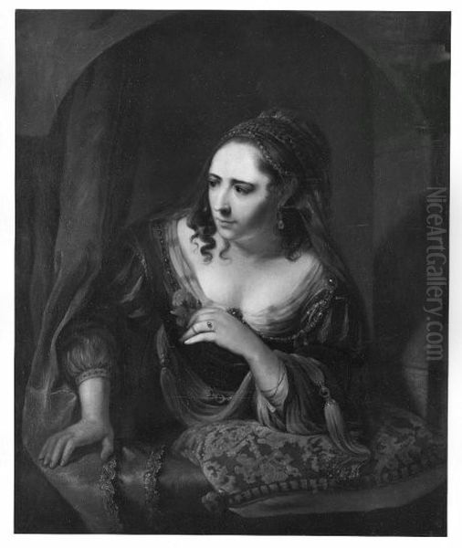 girl in a window Oil Painting by Ferdinand Bol