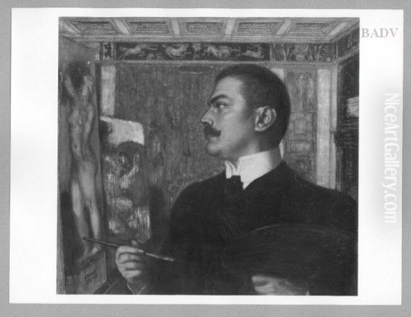 self-portrait Oil Painting by Franz Stuck