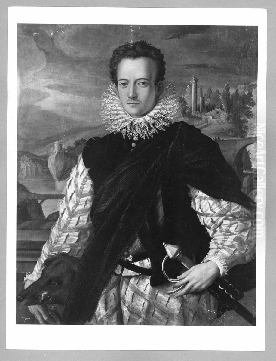 Bildnis eines jungen Mannes mit Radkragen und Degen Oil Painting by Bronzino