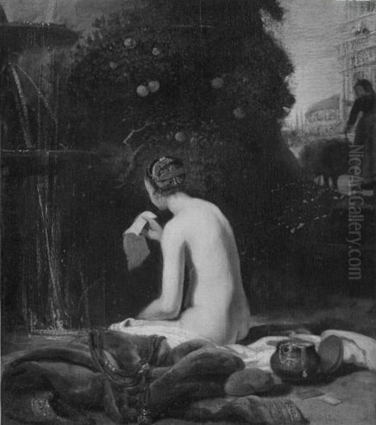 bathseba bathing Oil Painting by Rembrandt