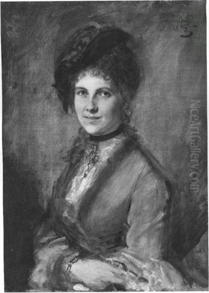 Bildnis der Grafin Wolkenstein Oil Painting by Franz von Lenbach