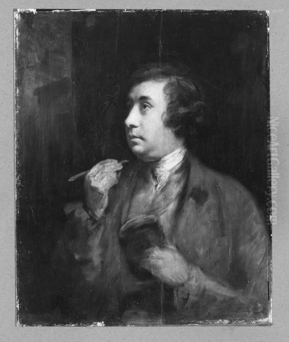 Herrenportrat im rotem Frack Oil Painting by Of Sir Joshua Reynolds