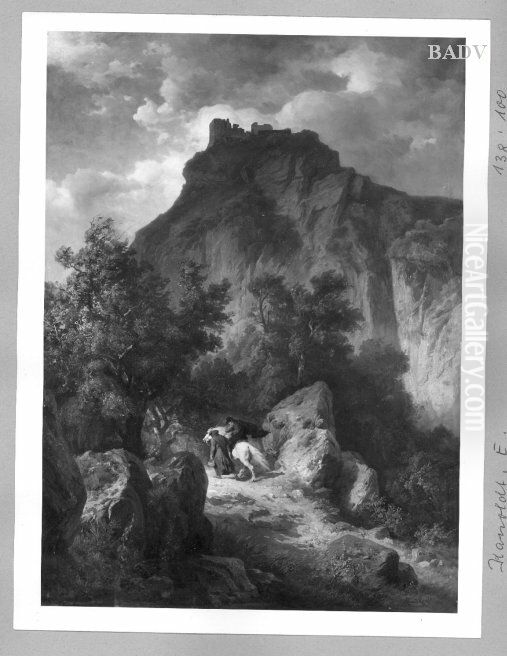 Der Ritt nach Canossa Oil Painting by Edmund Friedrich Kanoldt