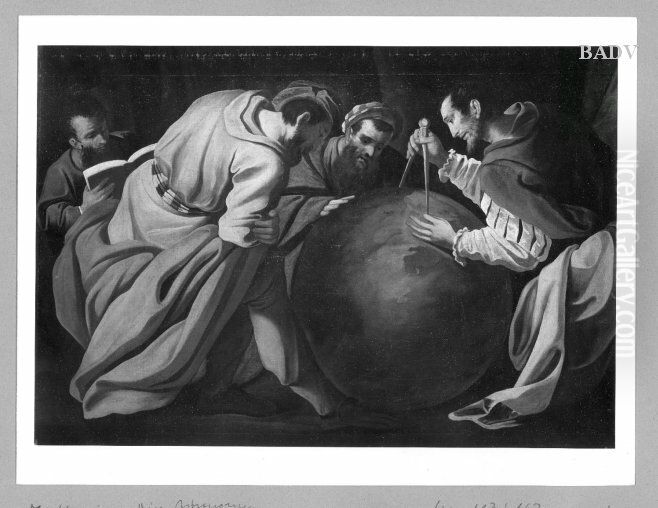 Die Astronomen (vier Philosophen) Oil Painting by Pietro della Vecchia