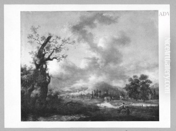 Landscape Oil Painting by Louis-Gabriel Moreau