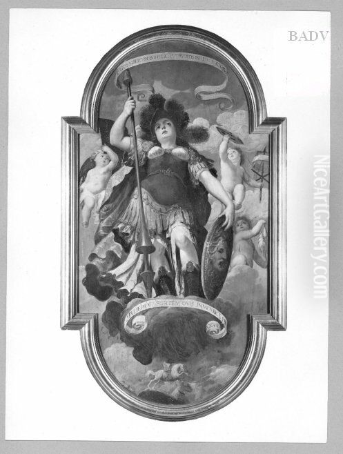 ceiling painting Pallas Athene Oil Painting by Peter Candid