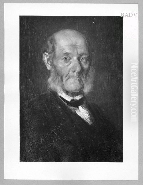 Bildnis eines Mannes mit Backenbart Oil Painting by Franz Defregger Bildnis eines Mannes mit Backenbart Oil Painting by Franz Defregger