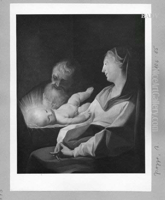 Maria with Child and St. Joseph Oil Painting by Andrea Pozzo