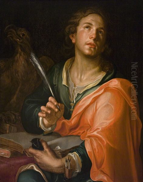 St John the Evangelist Oil Painting by Joachim Wtewael