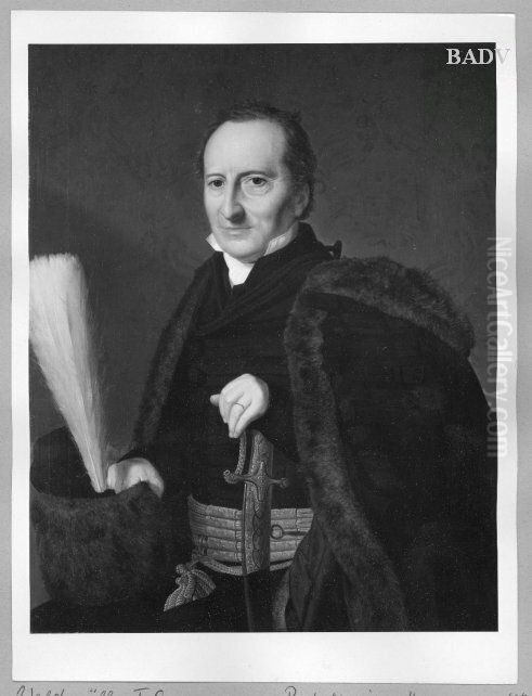 Portr. of a gentleman with sabre Oil Painting by Ferdinand Georg Waldmuller