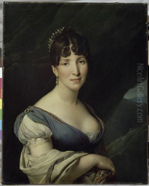 Portrat der Konigin Hortense Oil Painting by Anne-Louis Girodet De Roussy-Trioson