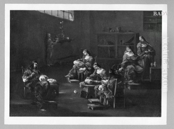 Kloppelnde Nonnen Oil Painting by Alessandro Magnasco