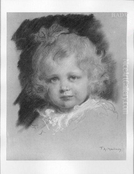Kinderkopfchen Oil Painting by Friedrich August von Kaulbach