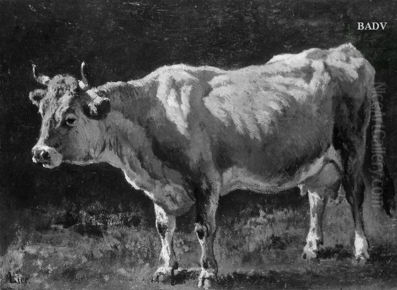 Kuh Oil Painting by Adolf Heinrich Lier