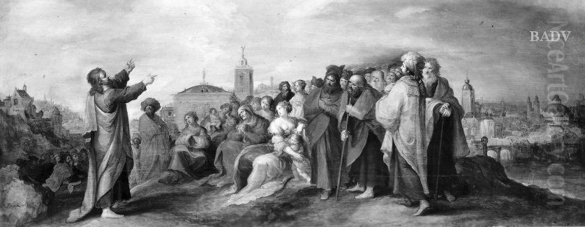 Die Bergpredigt (Paulus in Lystria) Oil Painting by Frans Francken the Younger