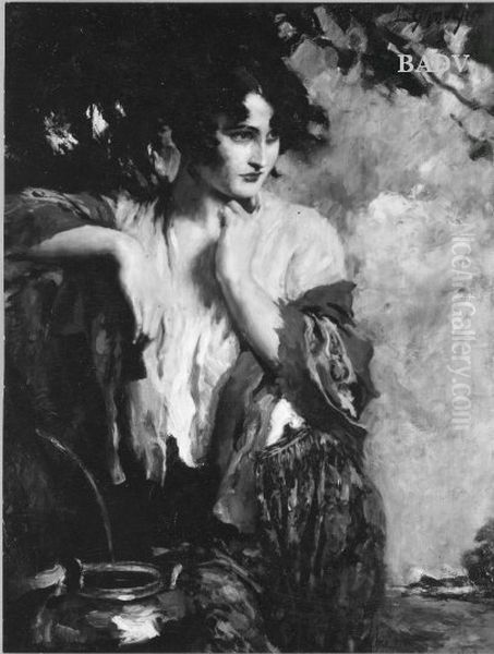 Madchen am Brunnen Oil Painting by Leopold Schmutzler