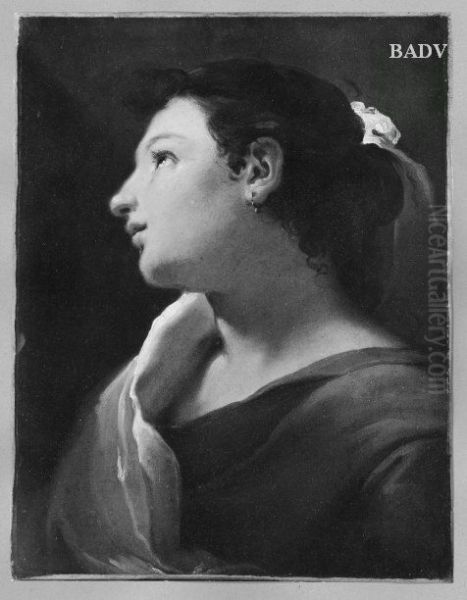 Madchenbildnis, Linksprofil Oil Painting by Ubaldo Gandolfi