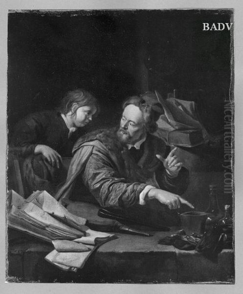 Der Alchimist Oil Painting by Jacob Toorenvliet