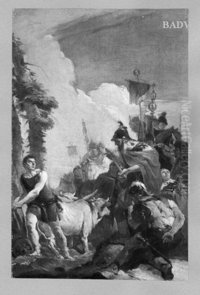the Senate calling cincinnatus Oil Painting by Giovanni Battista Tiepolo