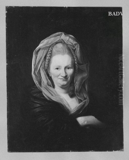 Portrat der Gattin des Malers Chodowiecki mit Haube Oil Painting by Anton Graff