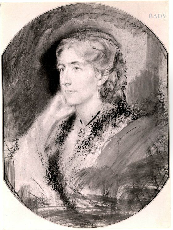 Portrait of Mrs. Cosima Wagner Oil Painting by Lenbach Franz Von