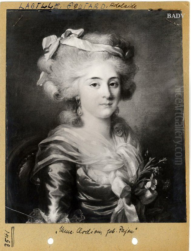 Portrat der Mme. Clodion geb. Pojou Oil Painting by Adelaide Labille-Guiard