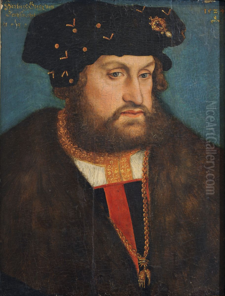 Georg (the bearded), Duke of Saxony Oil Painting by Lucas Cranach the Elder